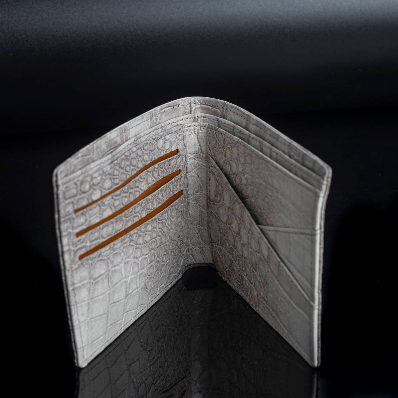 Crocodile leather wallet