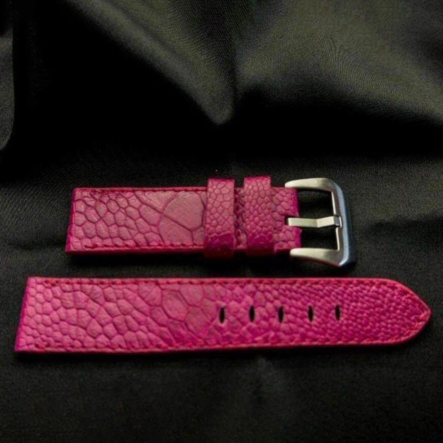 PINK OSTRICH LEATHER STRAP