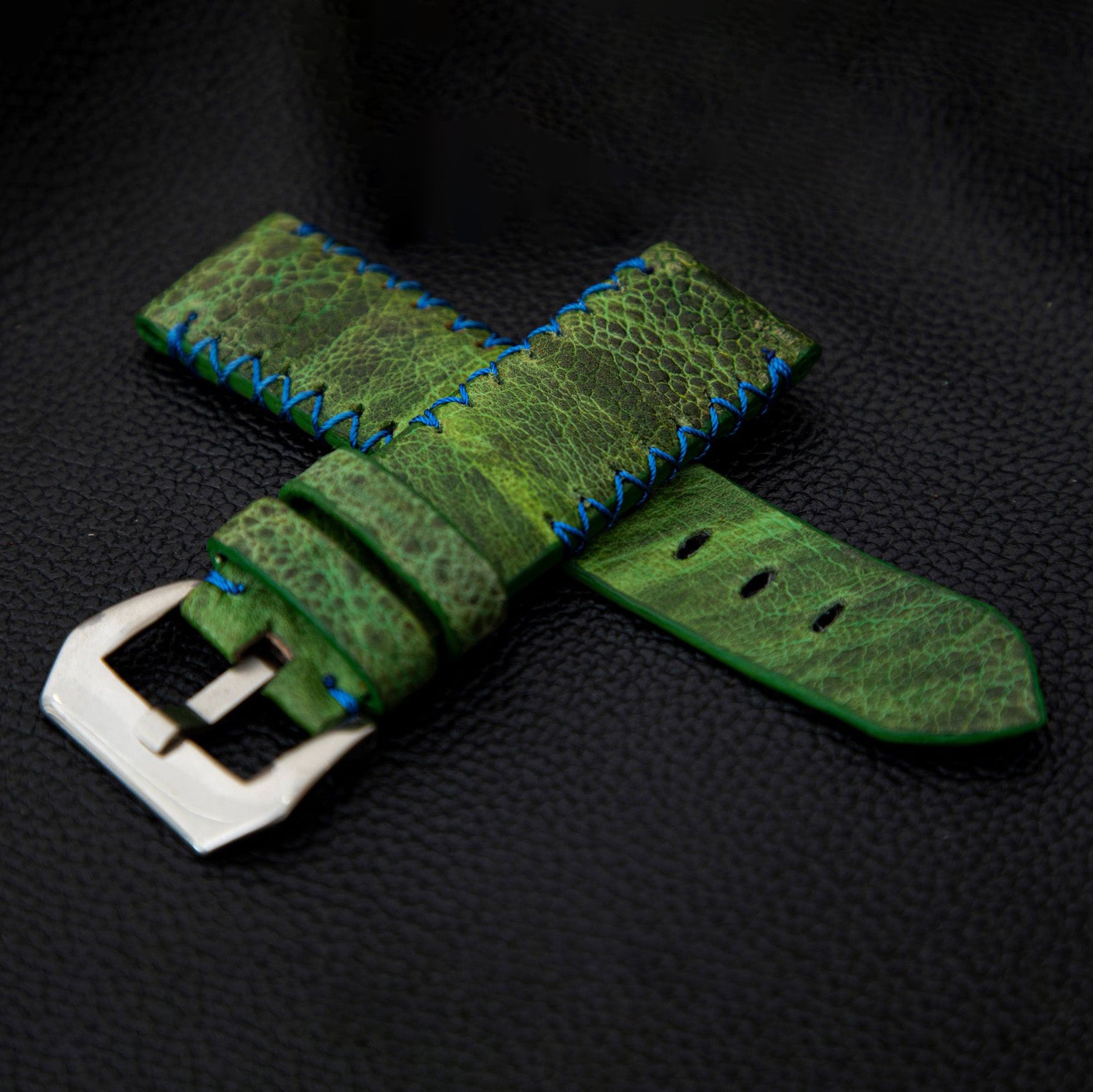 GREEN TOAD LEATHER STRAP