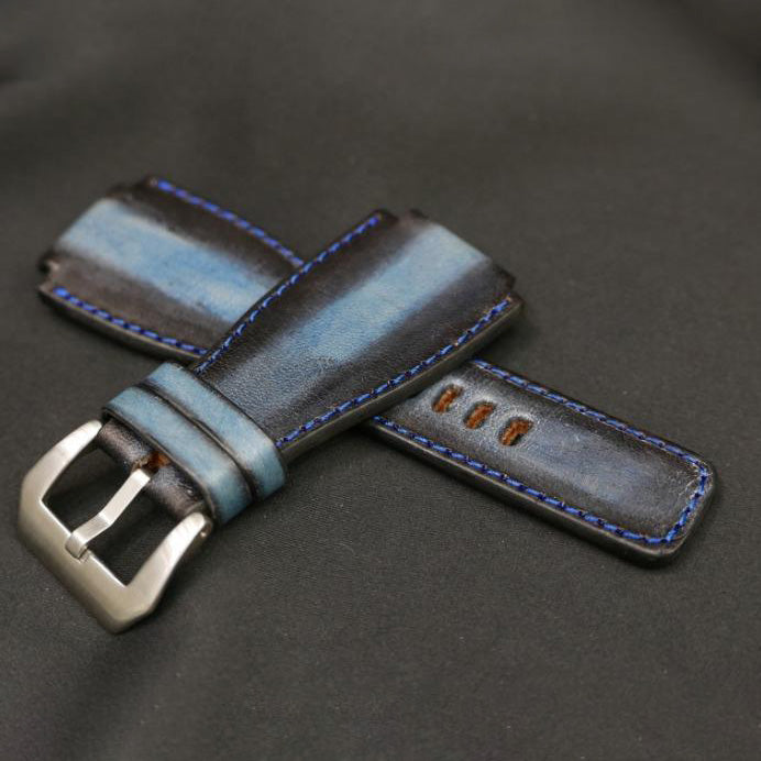 BLACK&BLUE CALF LEATHER STRAP