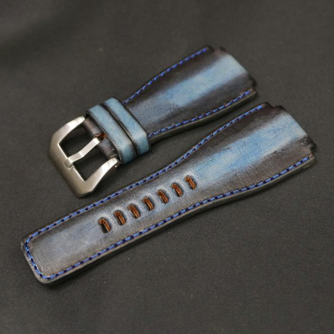 BLACK&BLUE CALF LEATHER STRAP