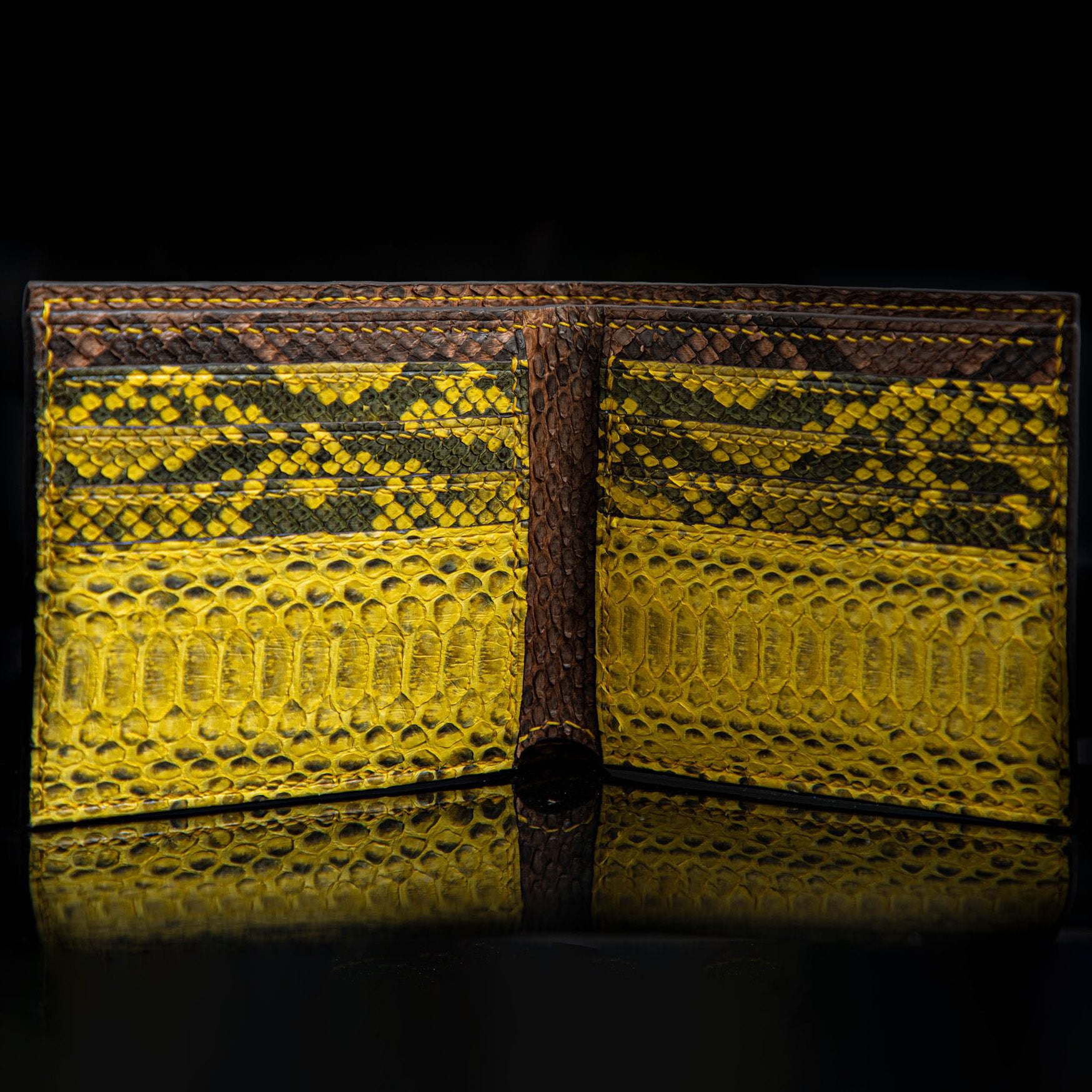 YELLOW PYTHON LEATHER WALLET