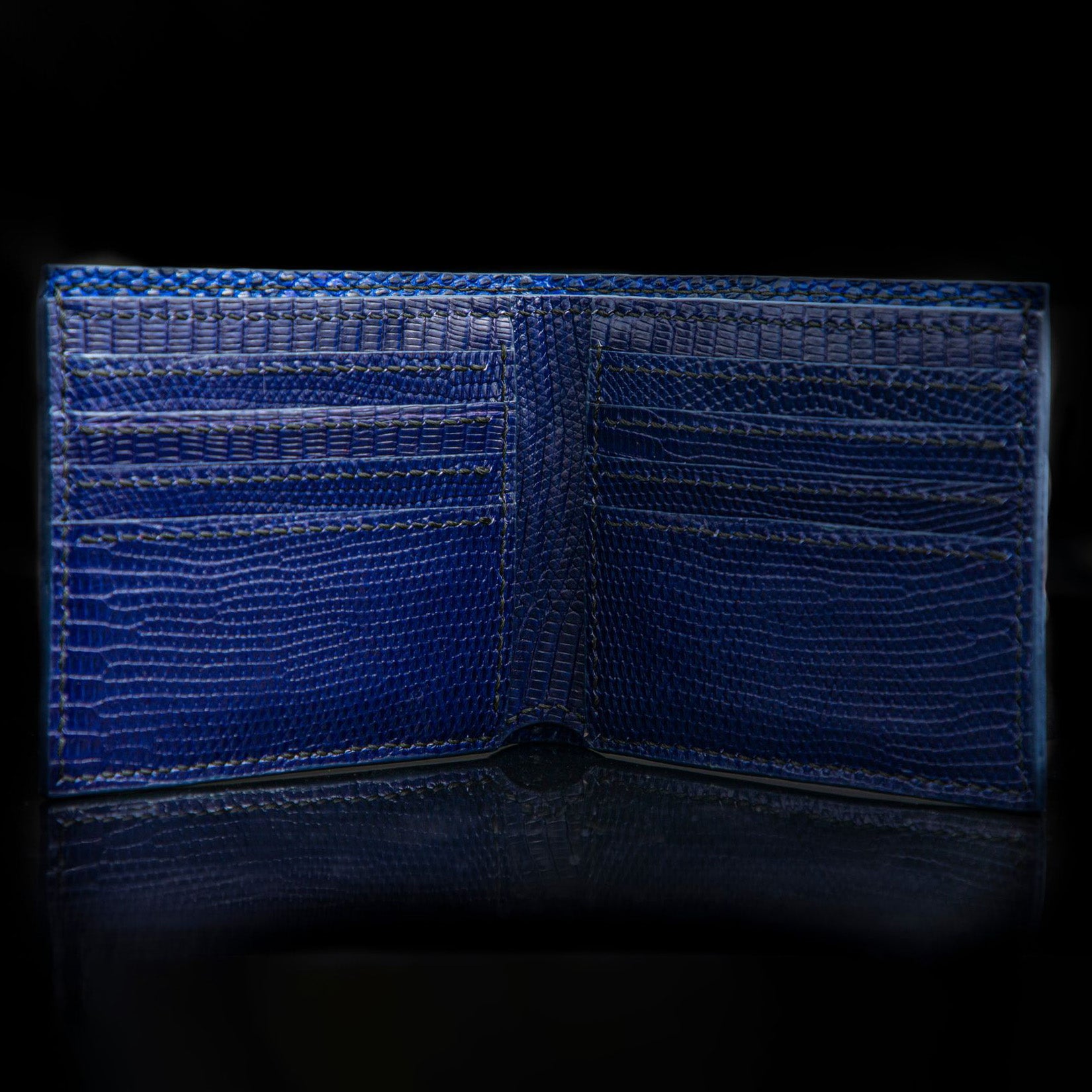 BLUE LIZARD LEATHER WALLET