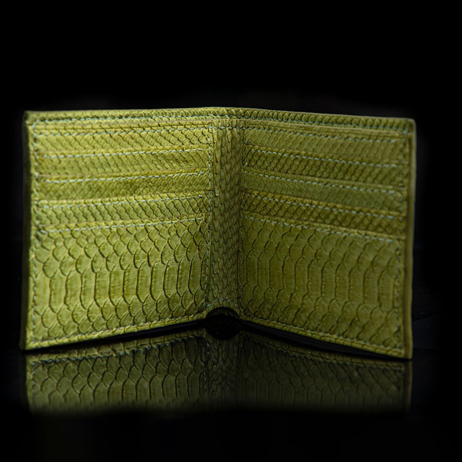GREEN PYTHON LEATHER WALLET