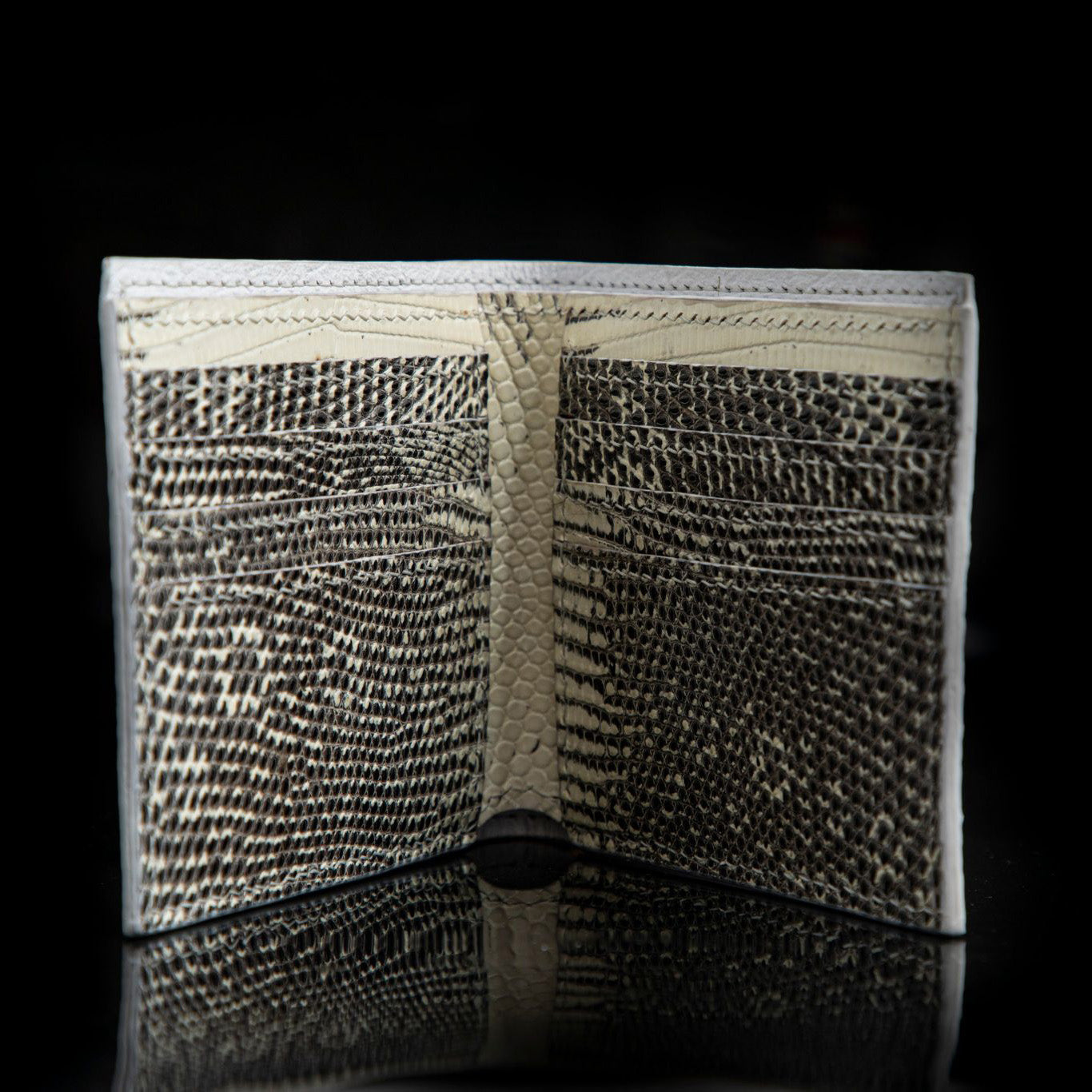 WHITE LIZARD LEATHER WALLET