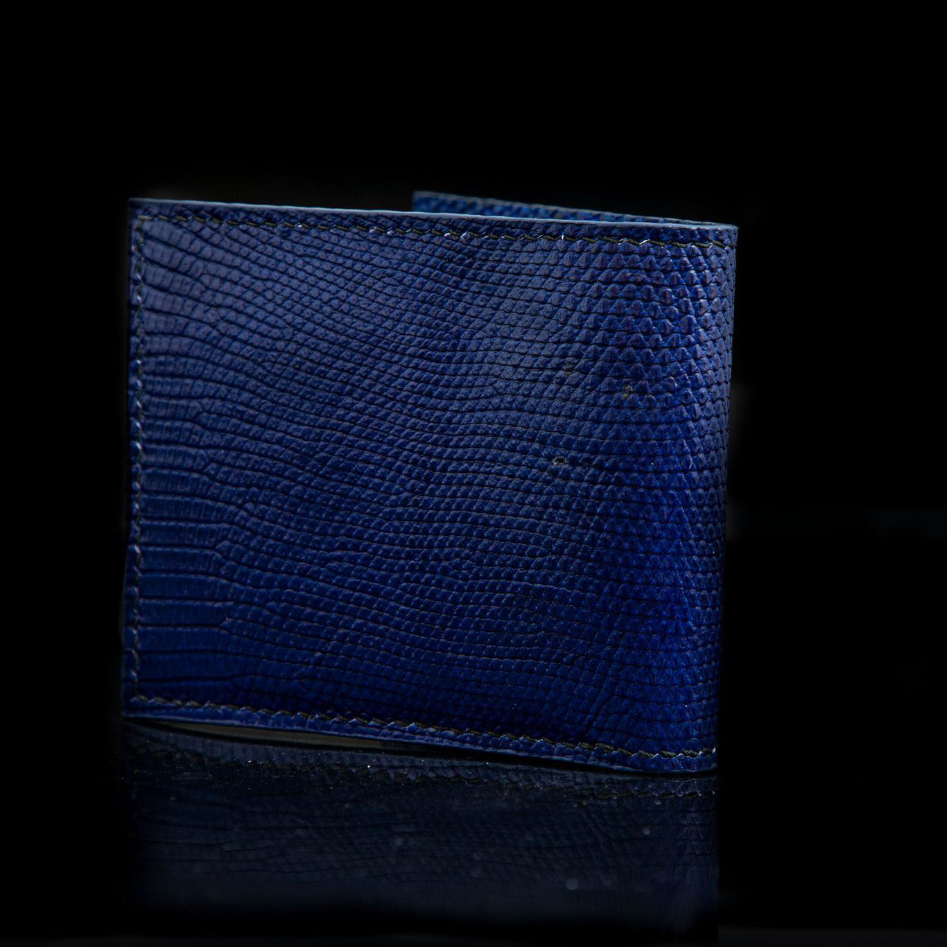 BLUE LIZARD LEATHER WALLET
