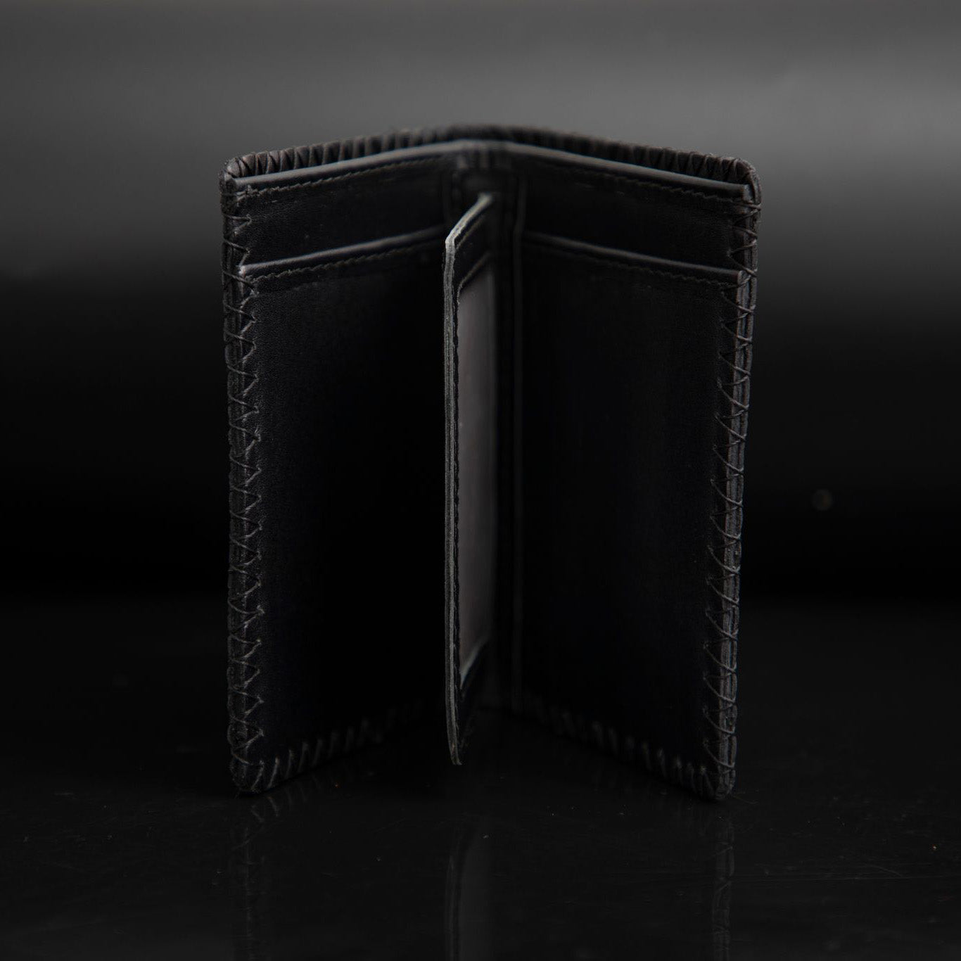 BLACK CROCODILE LEATHER WALLET