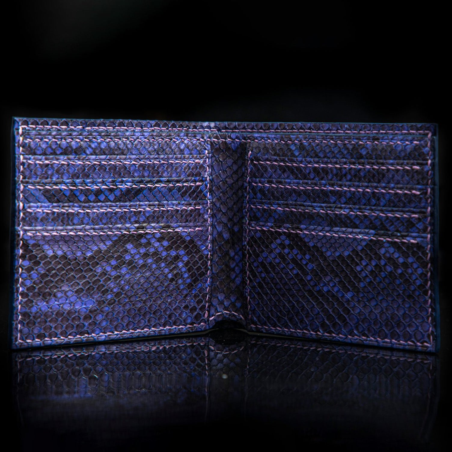 PURPLE PYTHON LEATHER WALLET