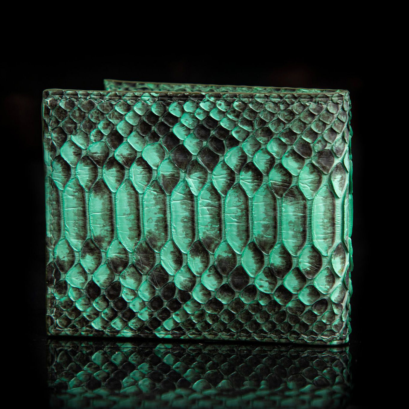 GREEN PYTHON LEATHER WALLET