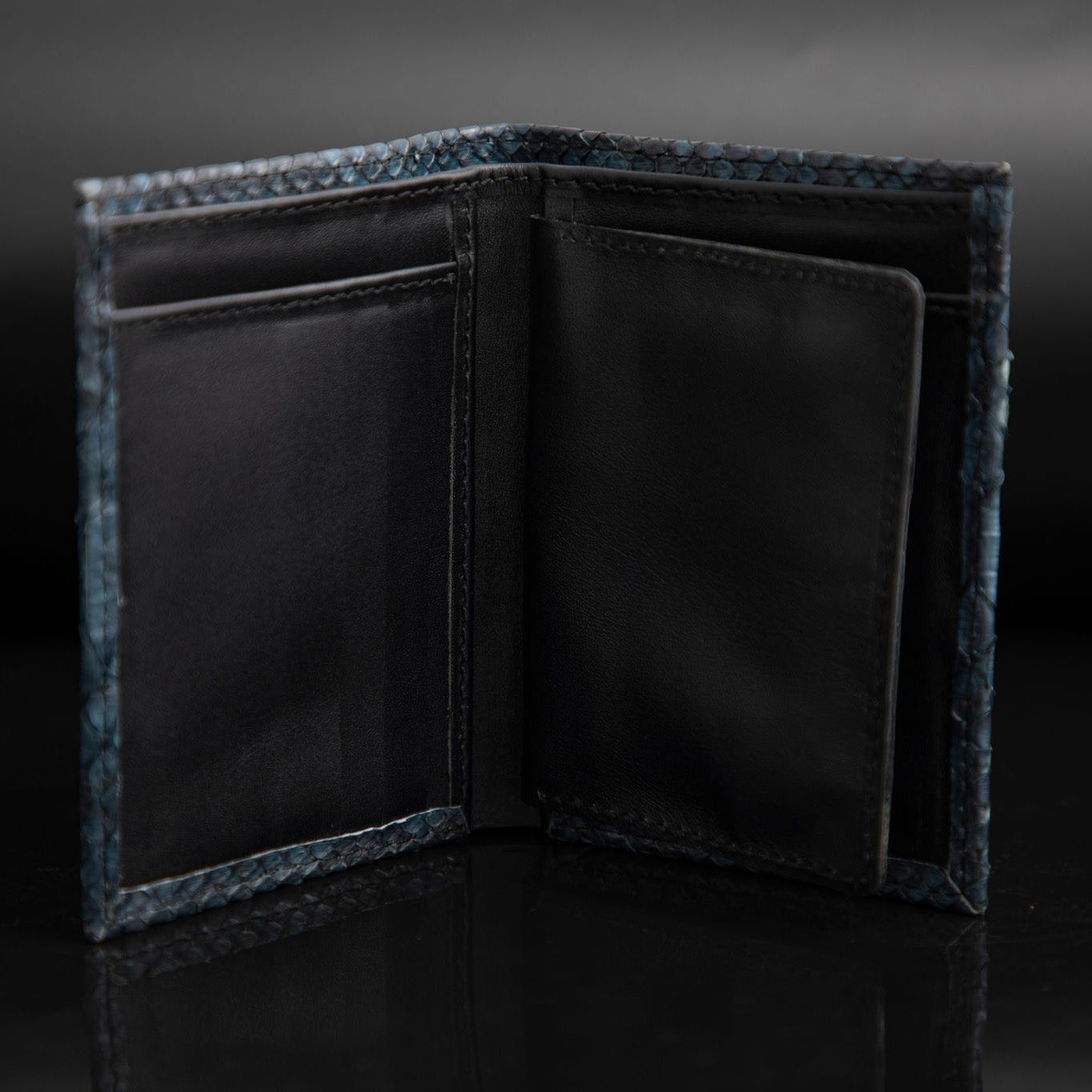 BLUE PYTHON LEATHER WALLET