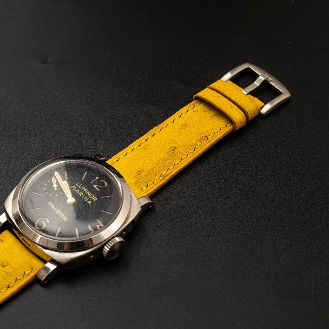 YELLOW OSTRICH LEATHER STRAP