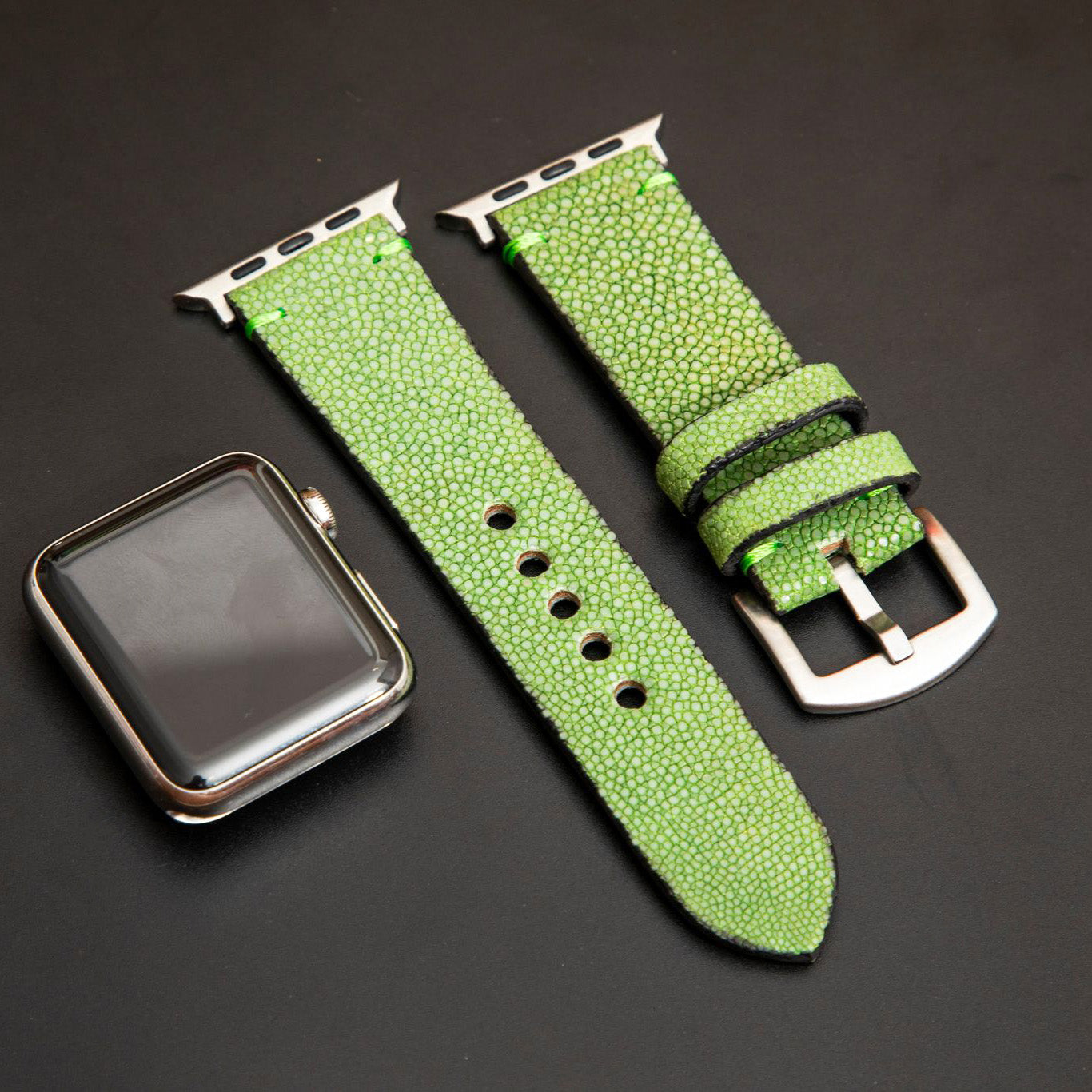GREEN STINGRAY LEATHER STRAP