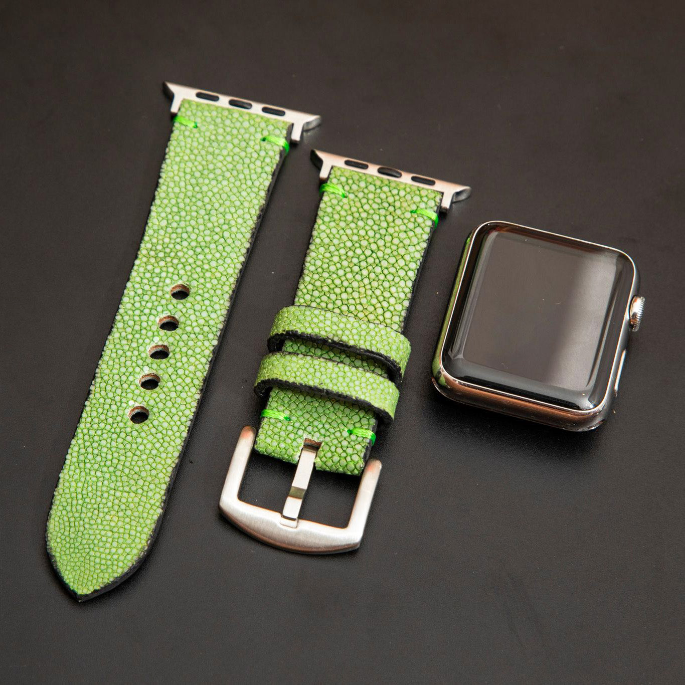 GREEN STINGRAY LEATHER STRAP