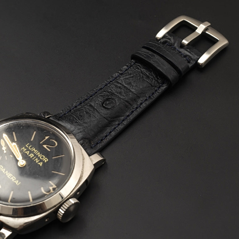 BLACK OSTRICH LEATHER STRAP