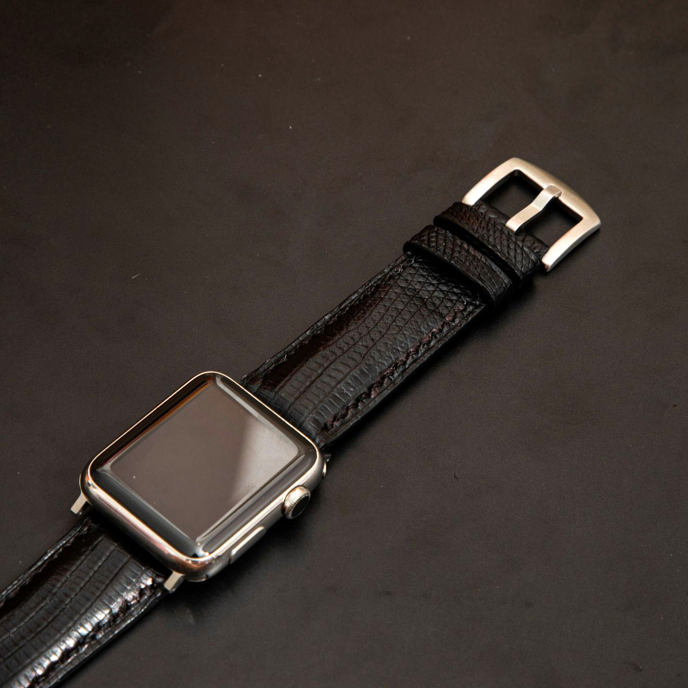 BLACK LIZARD LEATHER STRAP