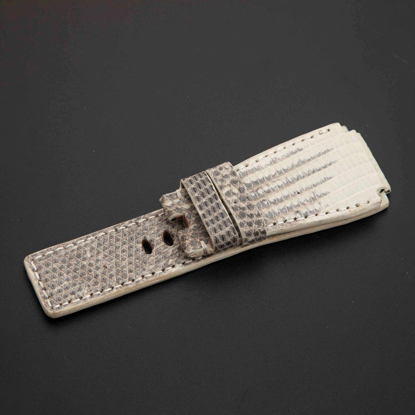 WHITE LIZARD LEATHER STRAP