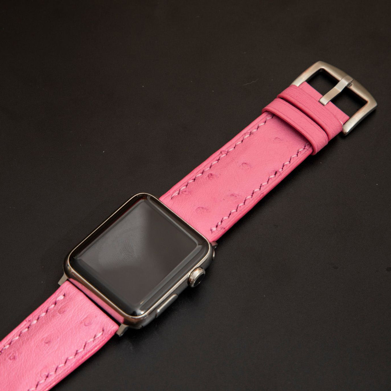 PINK OSTRICH LEATHER STRAP