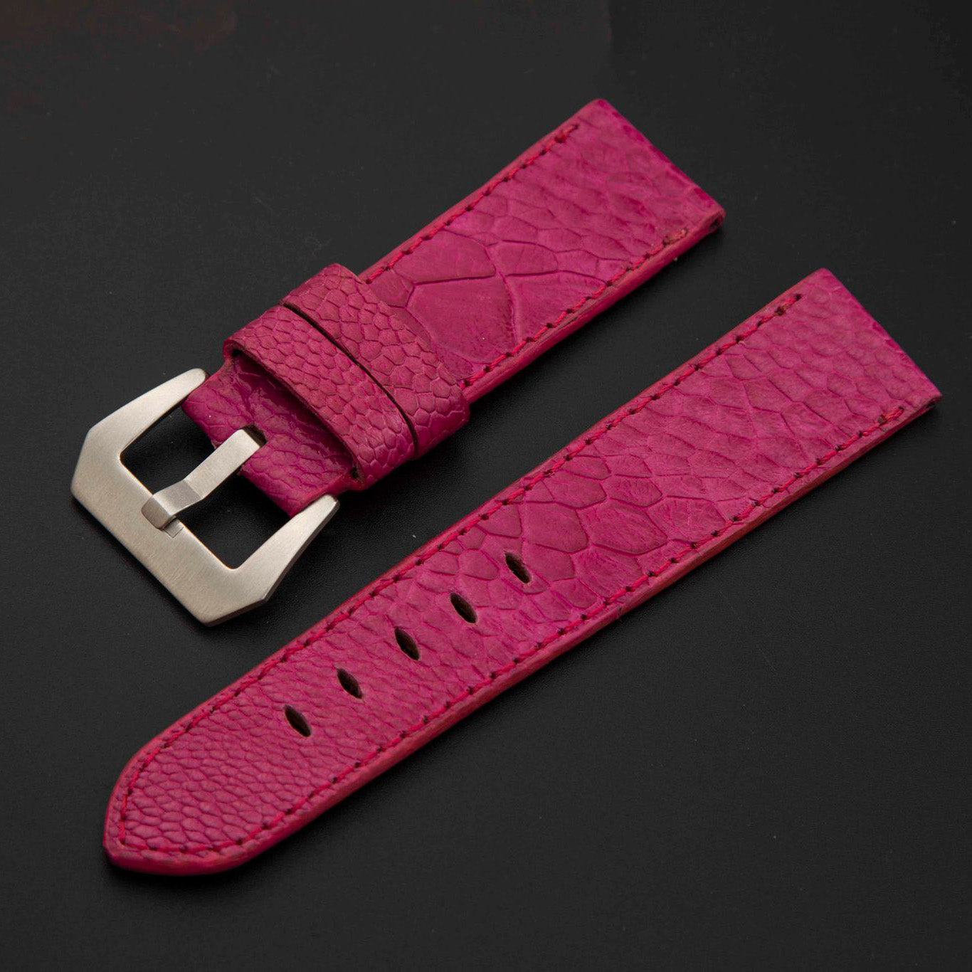 PINK OSTRICH LEATHER STRAP