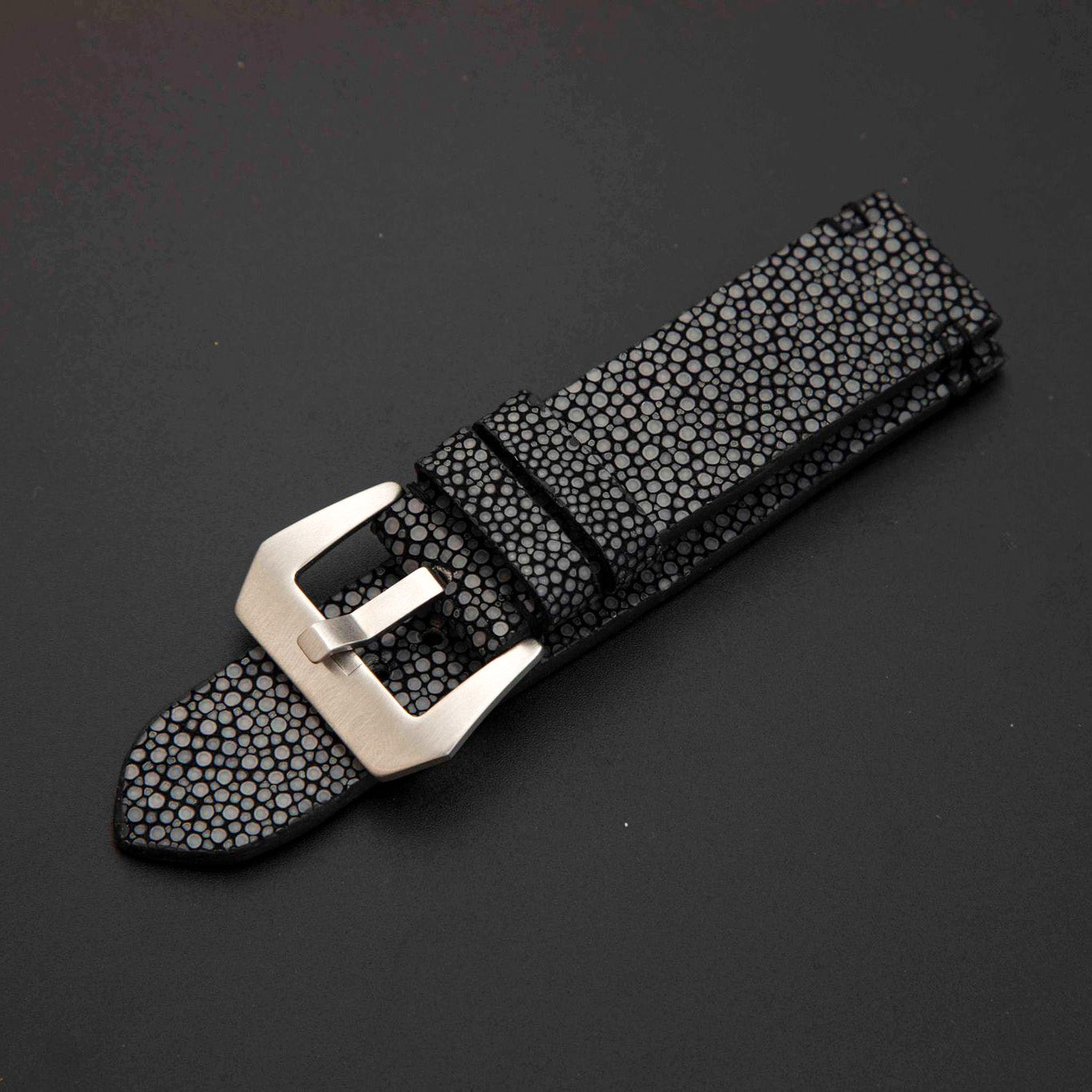 BLACK STINGRAY LEATHER STRAP