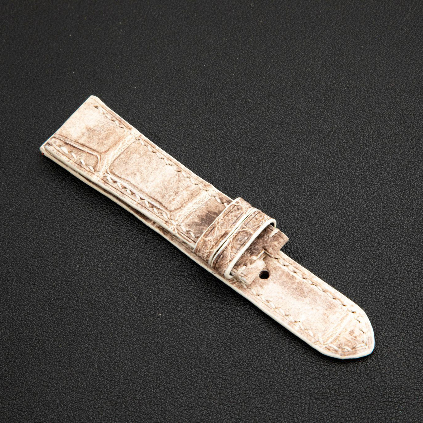HIMALAYA CROCODILE BELLY LEATHER STRAP