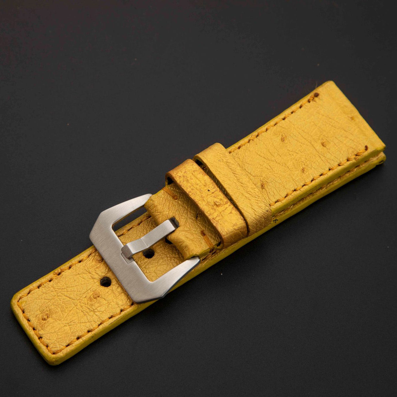 YELLOW OSTRICH LEATHER STRAP