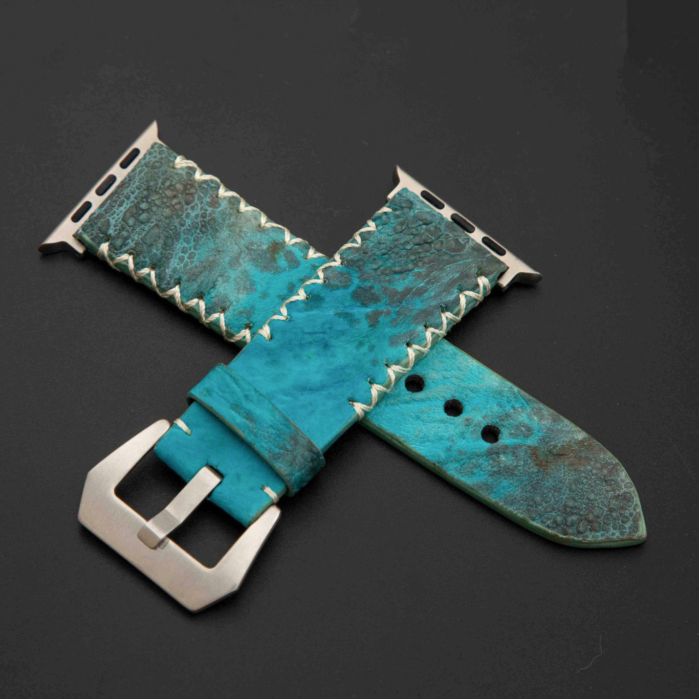 BLUE TOAD LEATHER STRAP