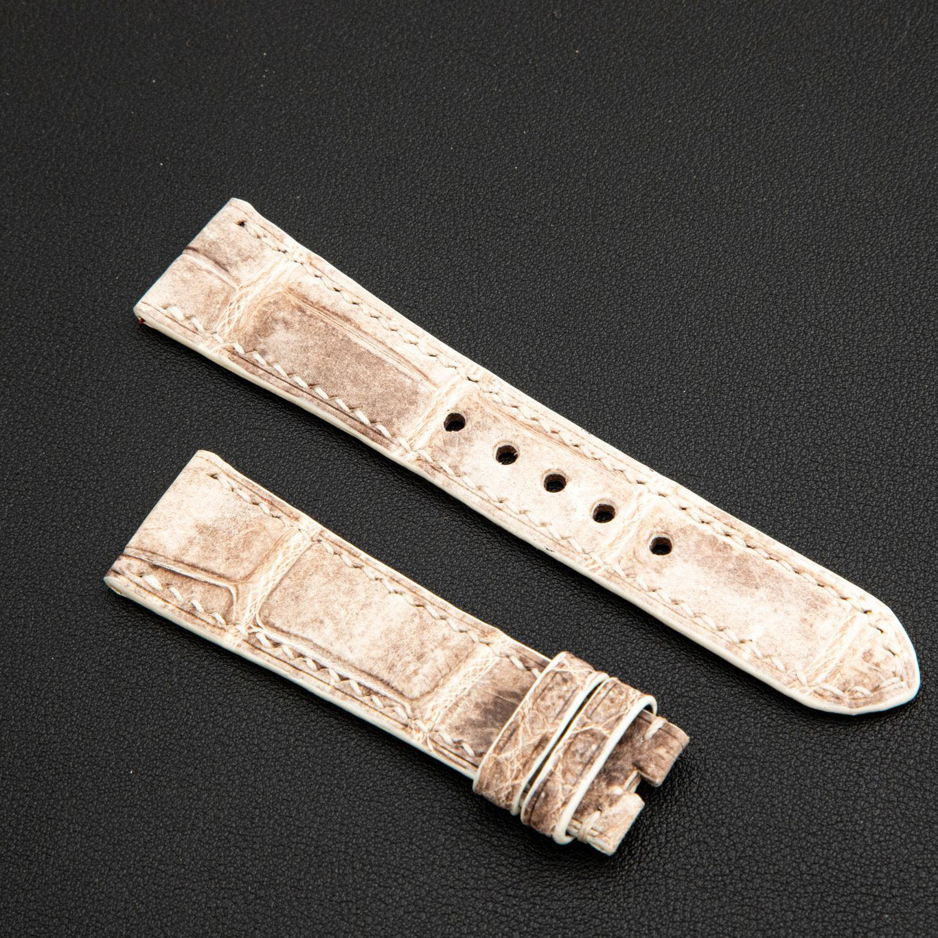 HIMALAYA CROCODILE BELLY LEATHER STRAP