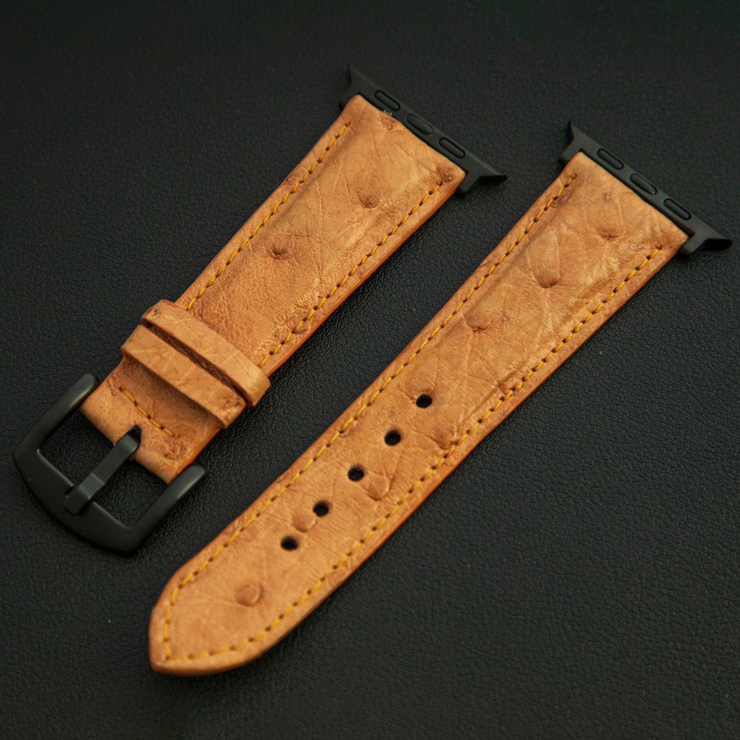 ORANGE OSTRICH LEATHER STRAP