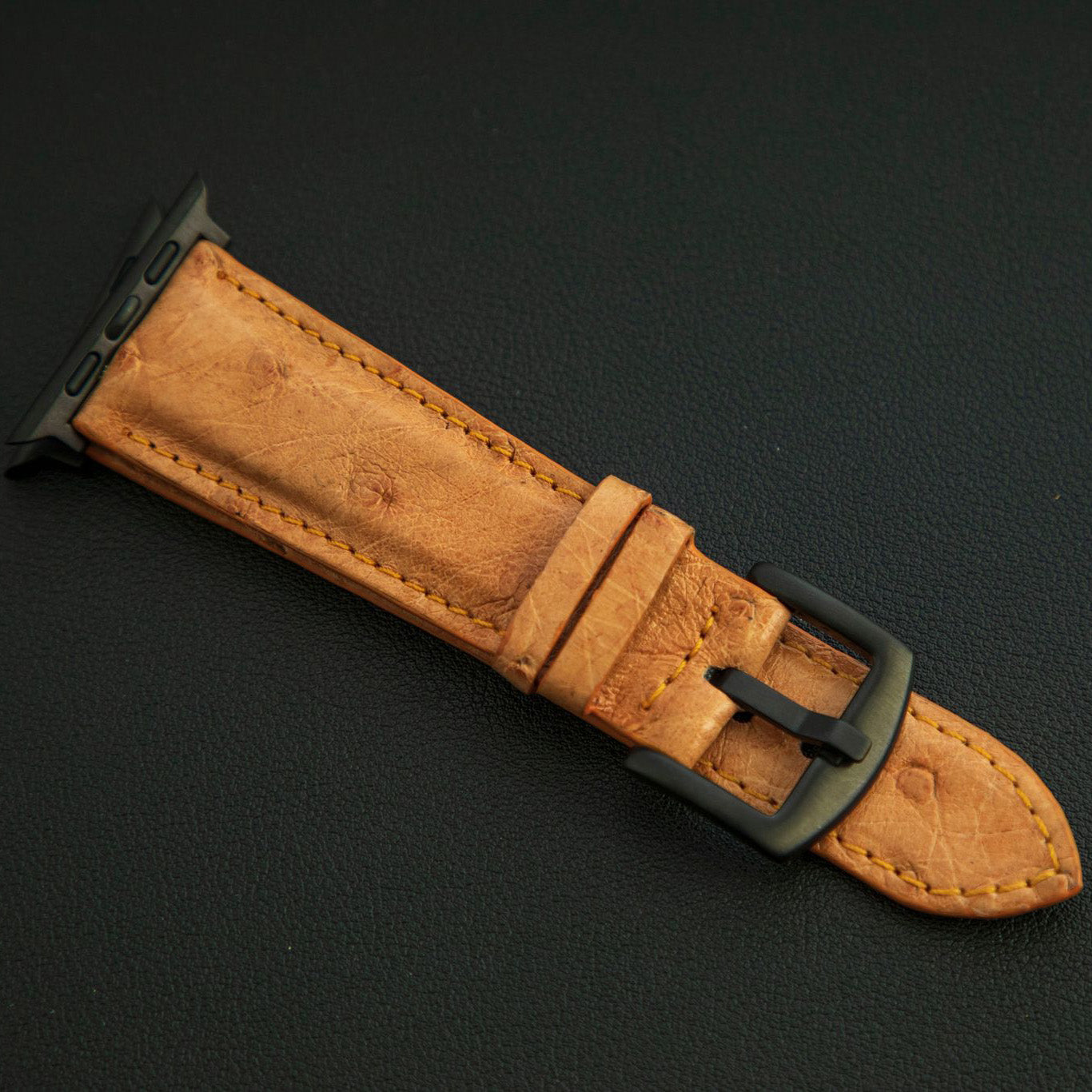 ORANGE OSTRICH LEATHER STRAP