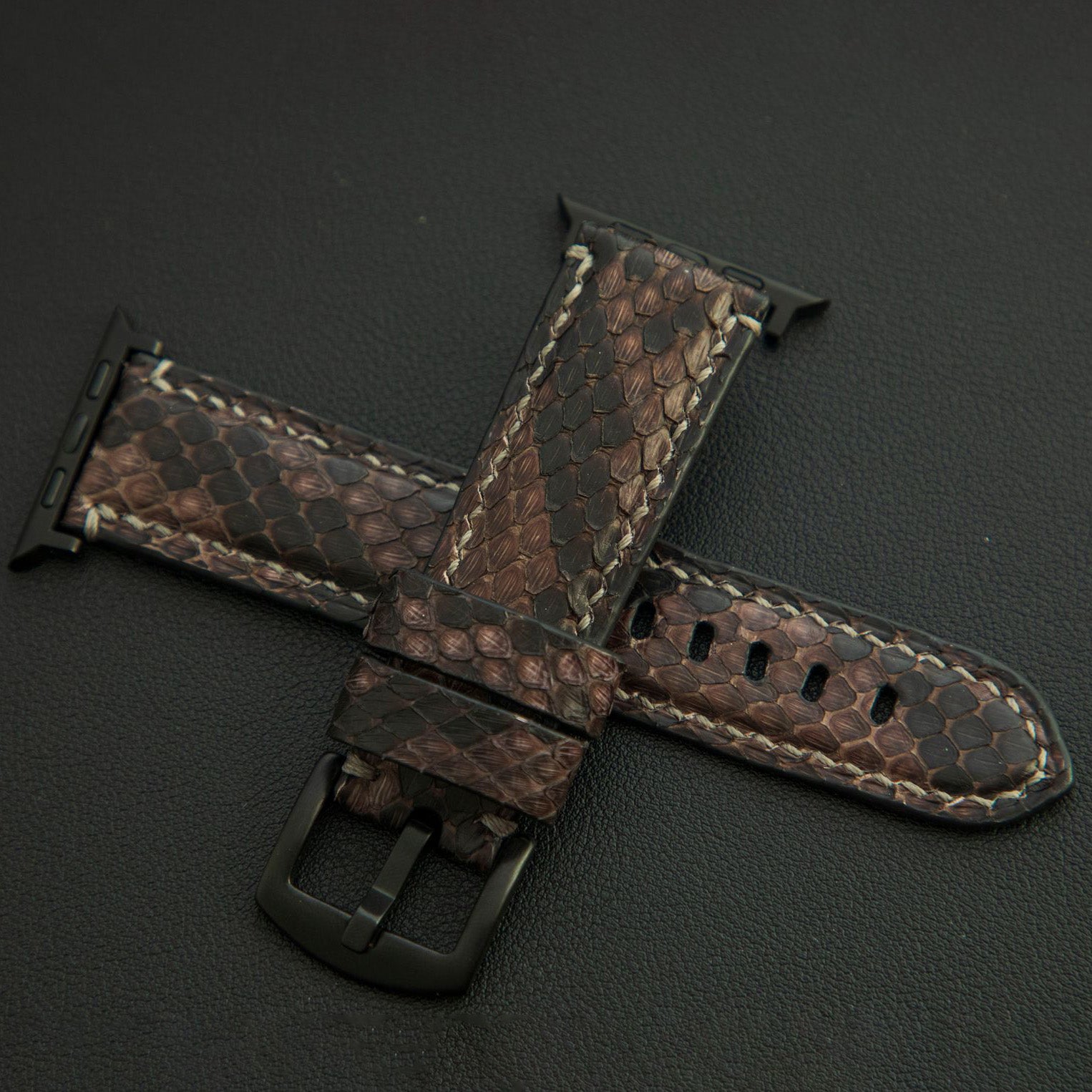 BROWN PYTHON LEATHER STRAP