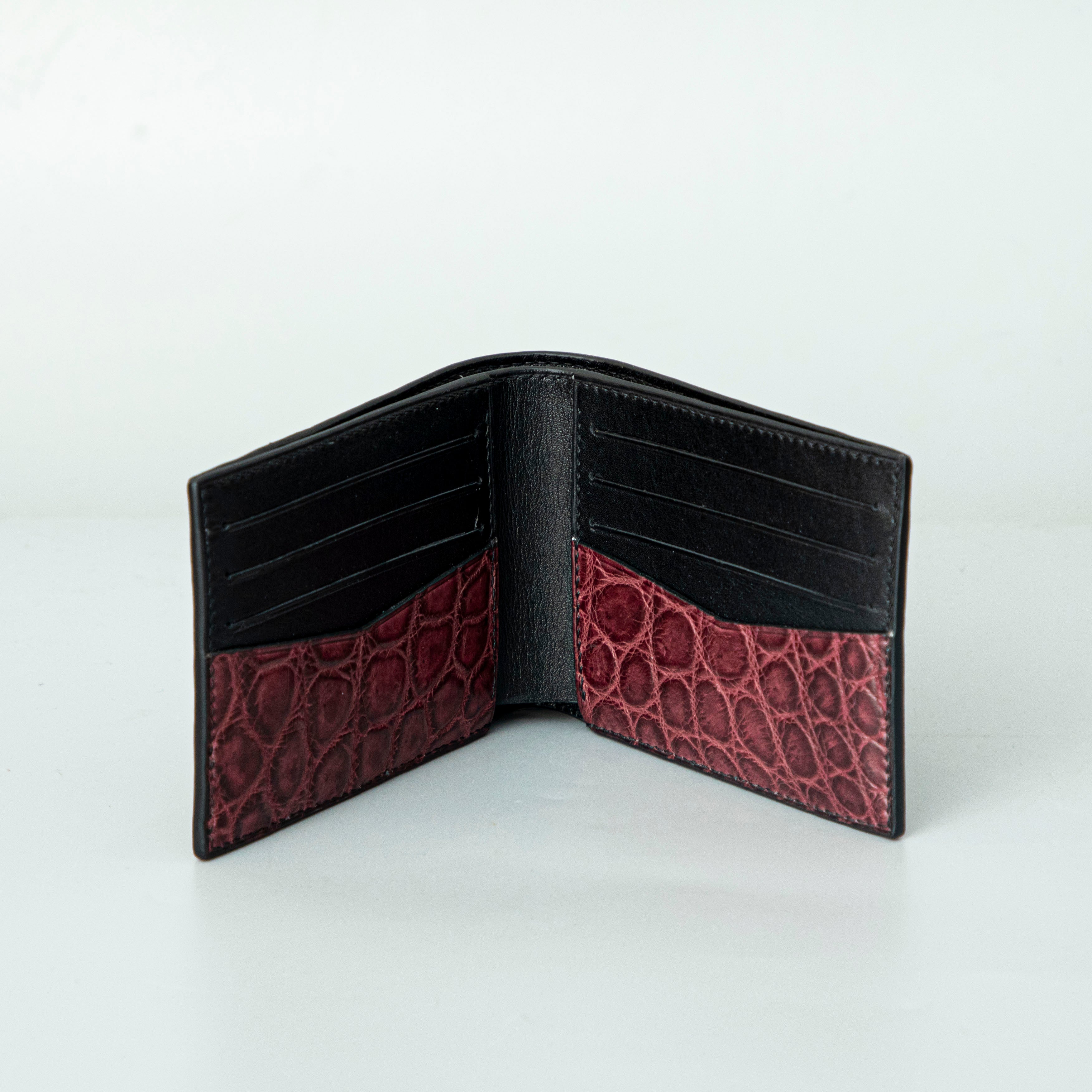 Red Crocodile leather wallet