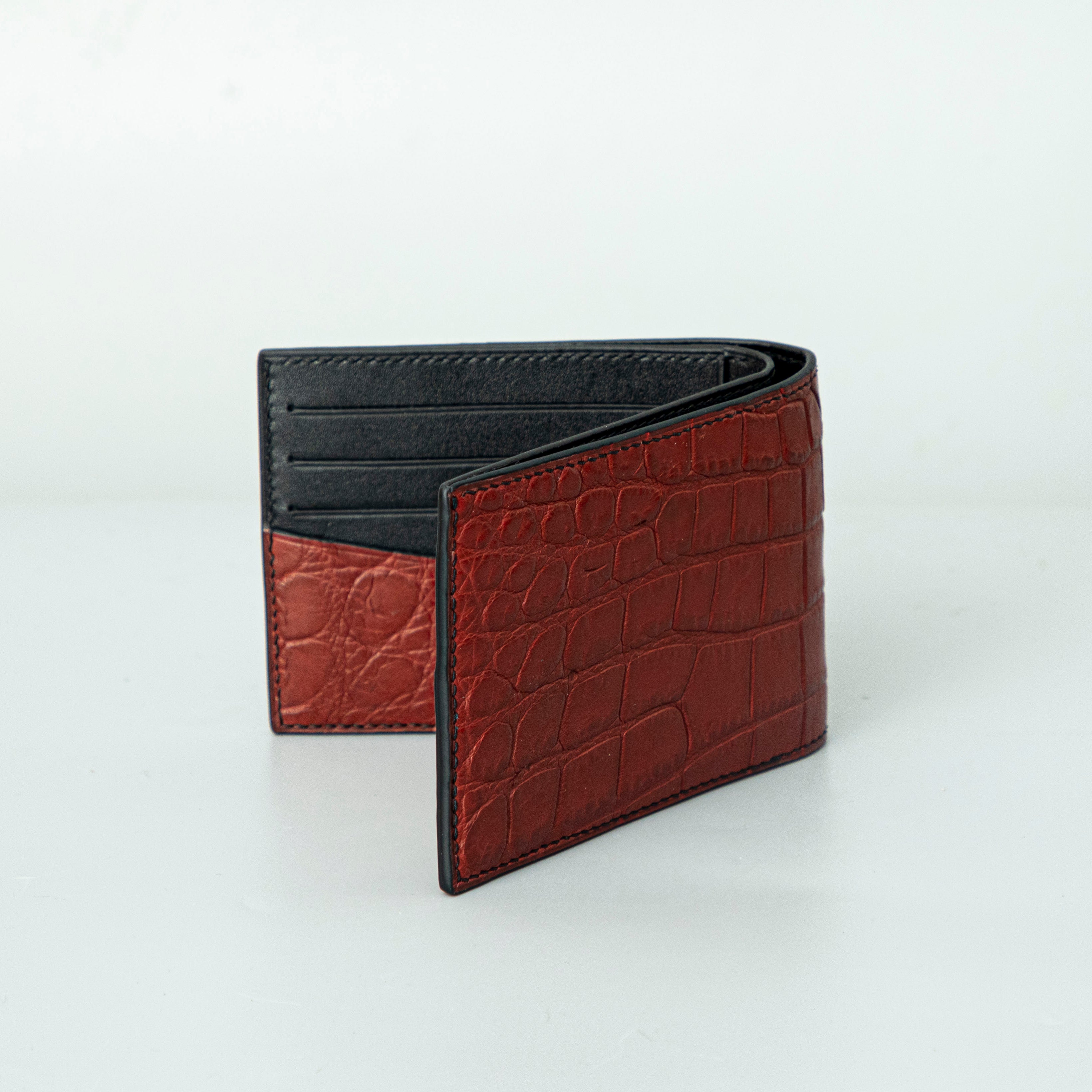 Red Crocodile leather wallet