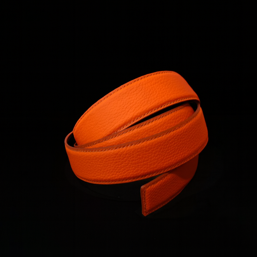 ORANGE CALF LEATHER BELT