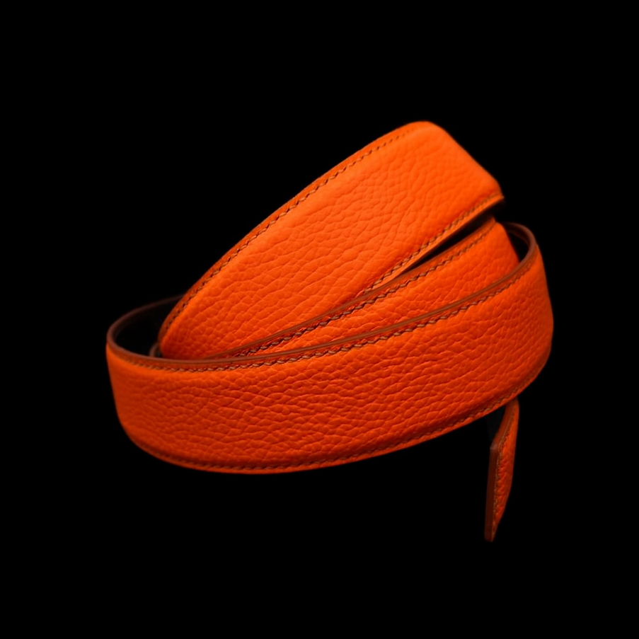ORANGE CALF LEATHER BELT