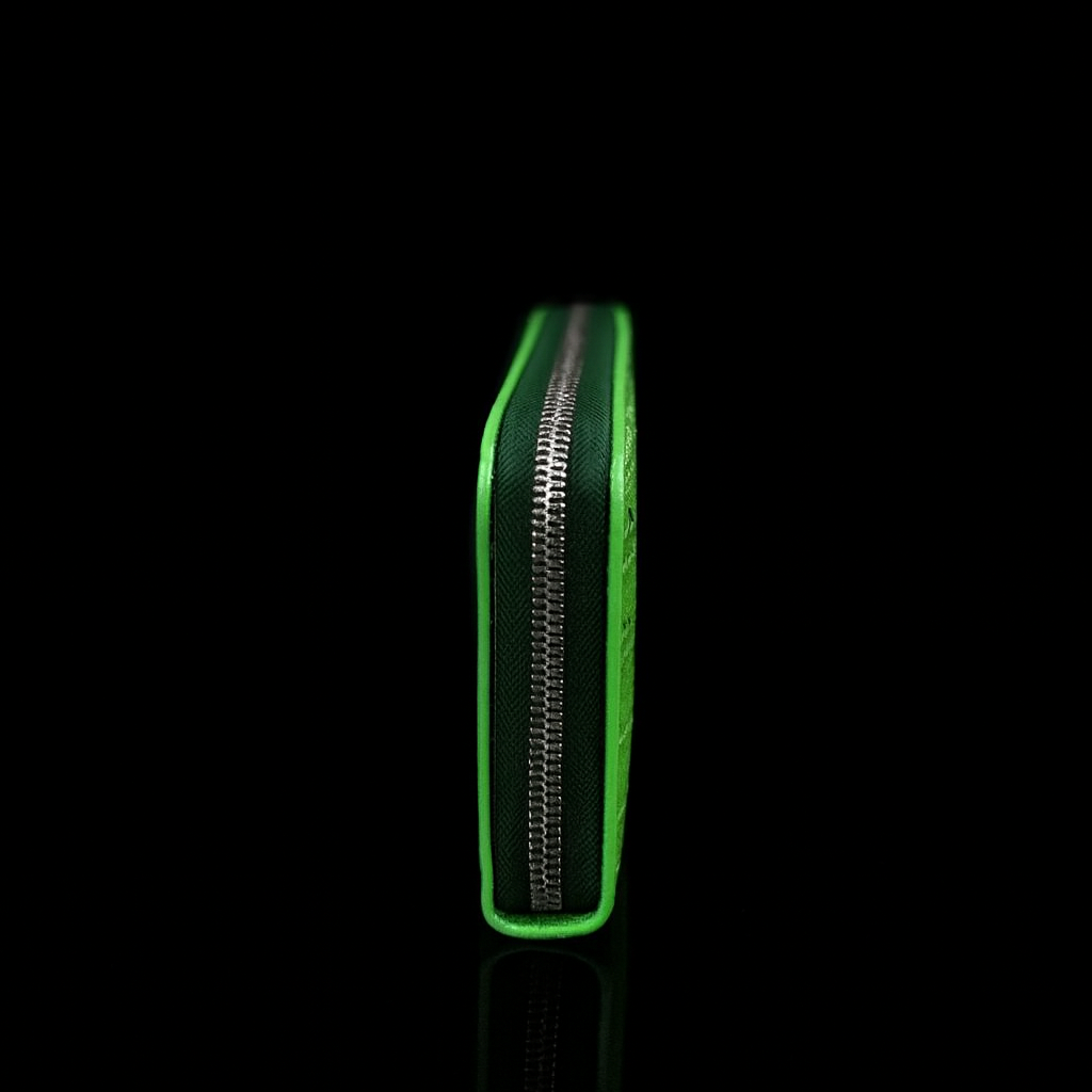 GREEN CROCODILE LEATHER LONG WALLET