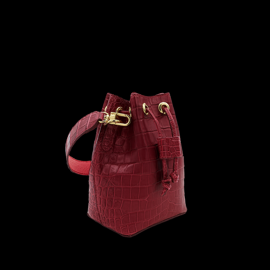 PINK HANDMADE GENUINE CROCODILE BAG