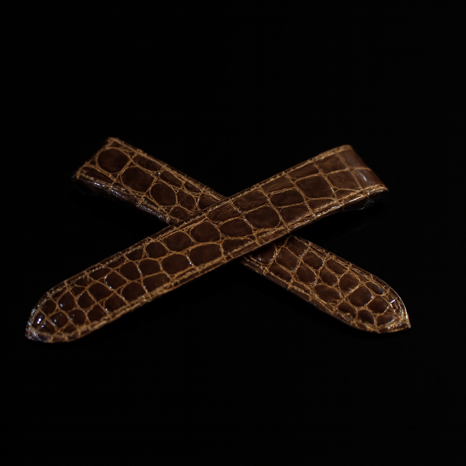 BROWN CROCODILE LEATHER STRAP