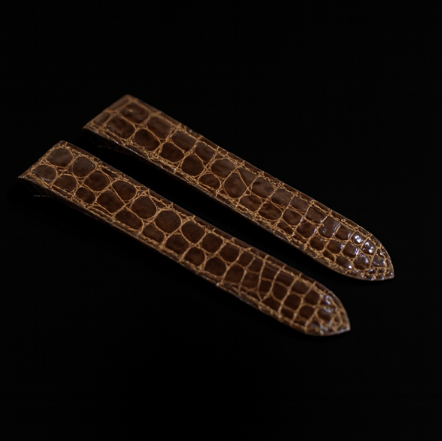 BROWN CROCODILE LEATHER STRAP