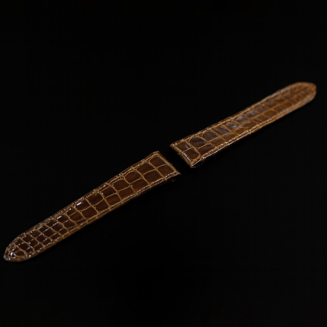 BROWN CROCODILE LEATHER STRAP