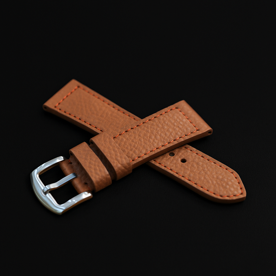 BROWN CALF LEATHER STRAP