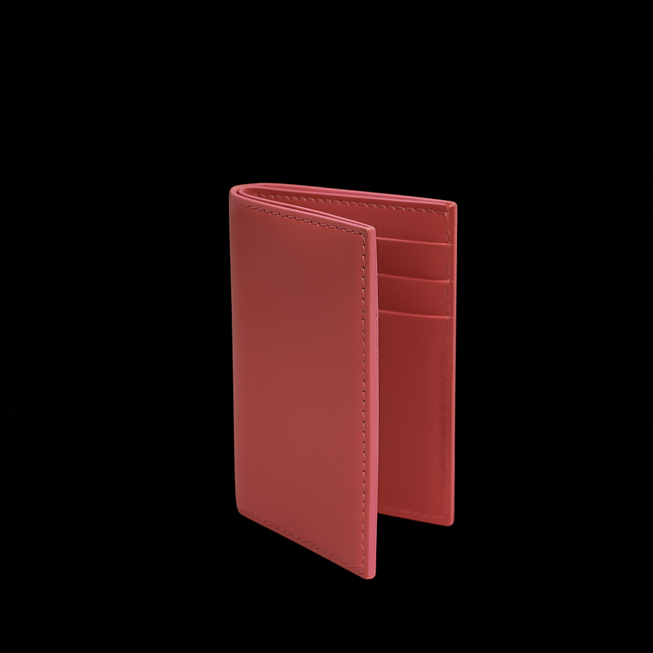 PINK CALF LEATHER CARD HOLDER