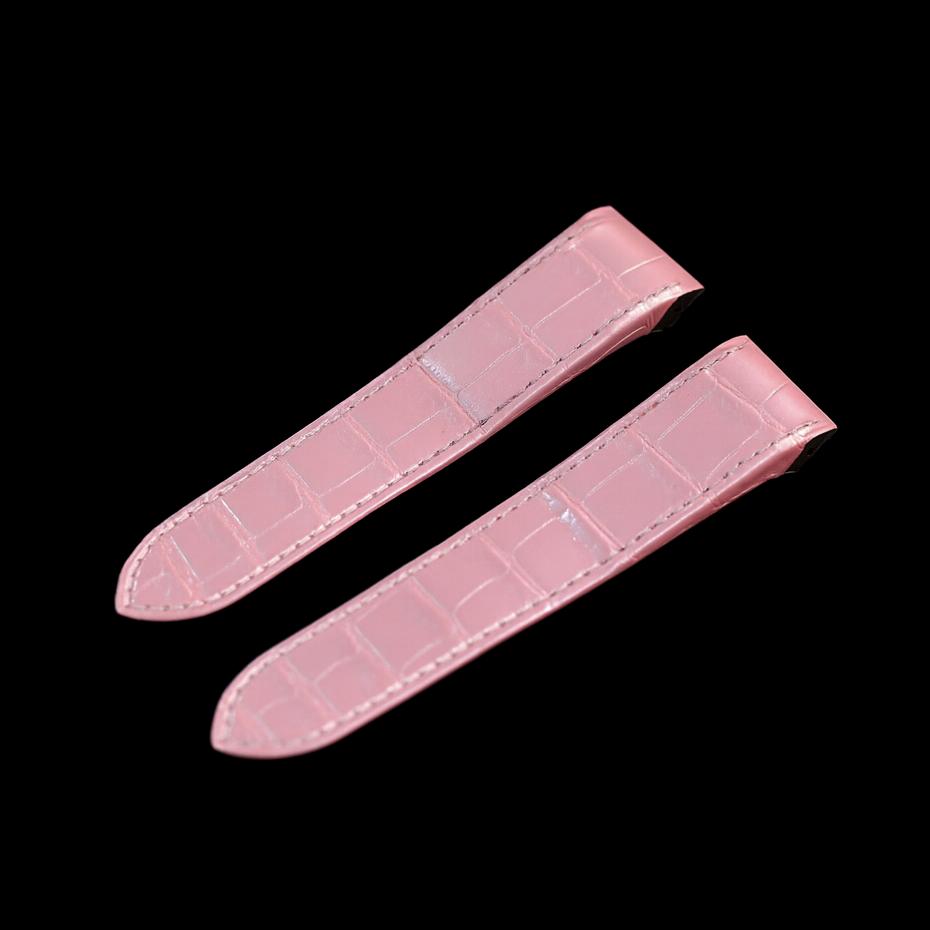 PINK CROCODILE LEATHER STRAP
