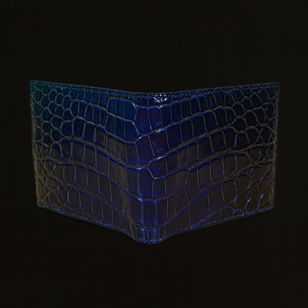 Blue Crocodile leather wallet