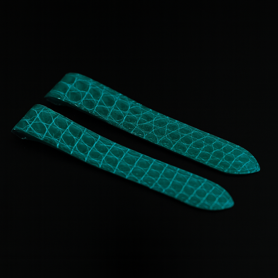 GREEN CROCODILE LEATHER STRAP