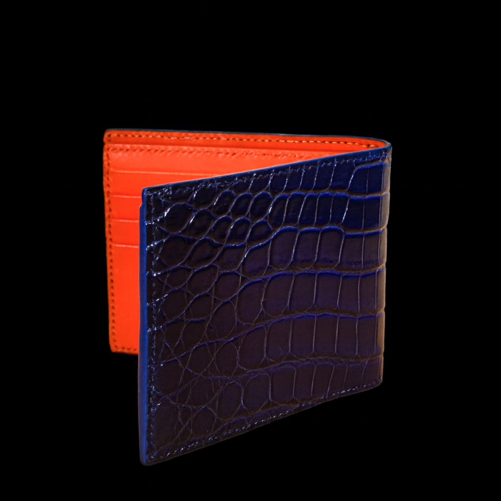 Blue Crocodile leather wallet