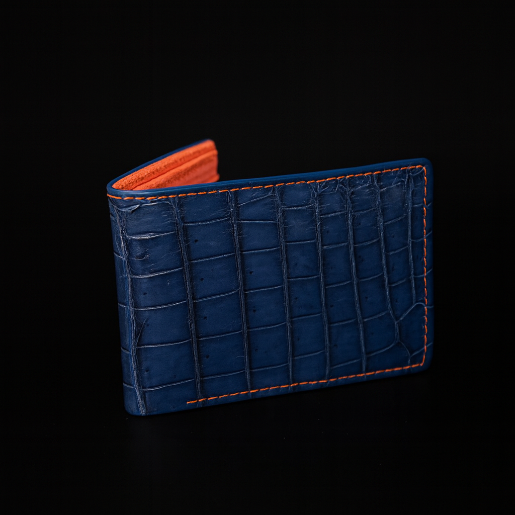Blue Crocodile leather wallet
