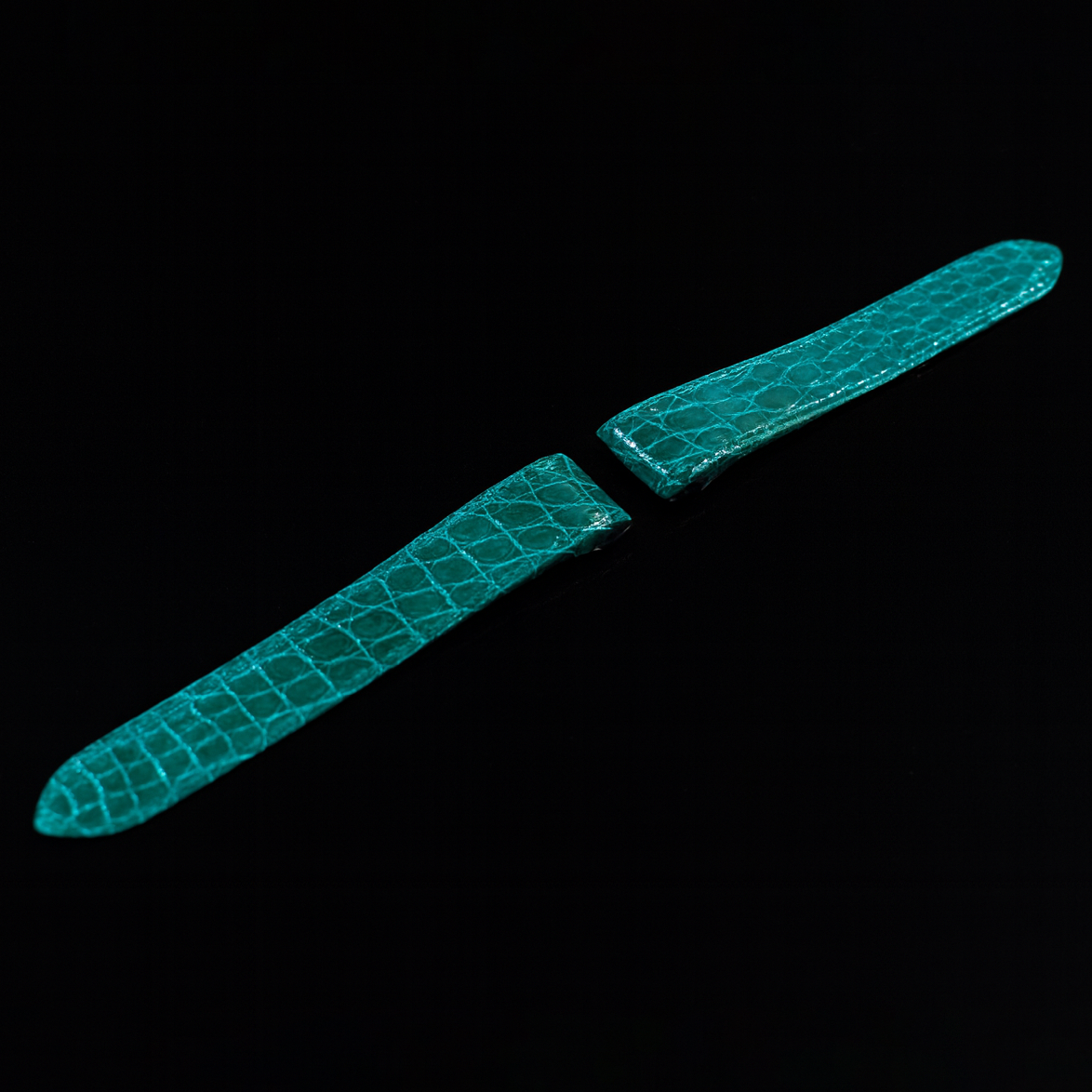 GREEN CROCODILE LEATHER STRAP