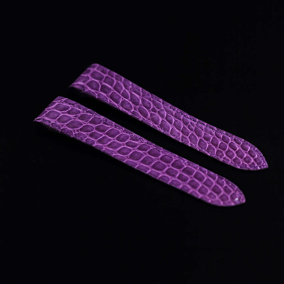 PURPLE CROCODILE LEATHER STRAP