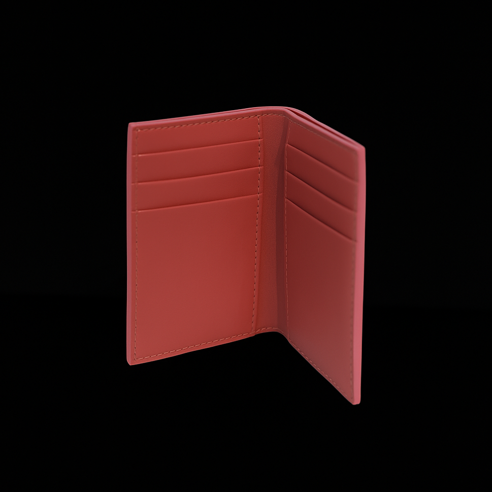 PINK CALF LEATHER CARD HOLDER
