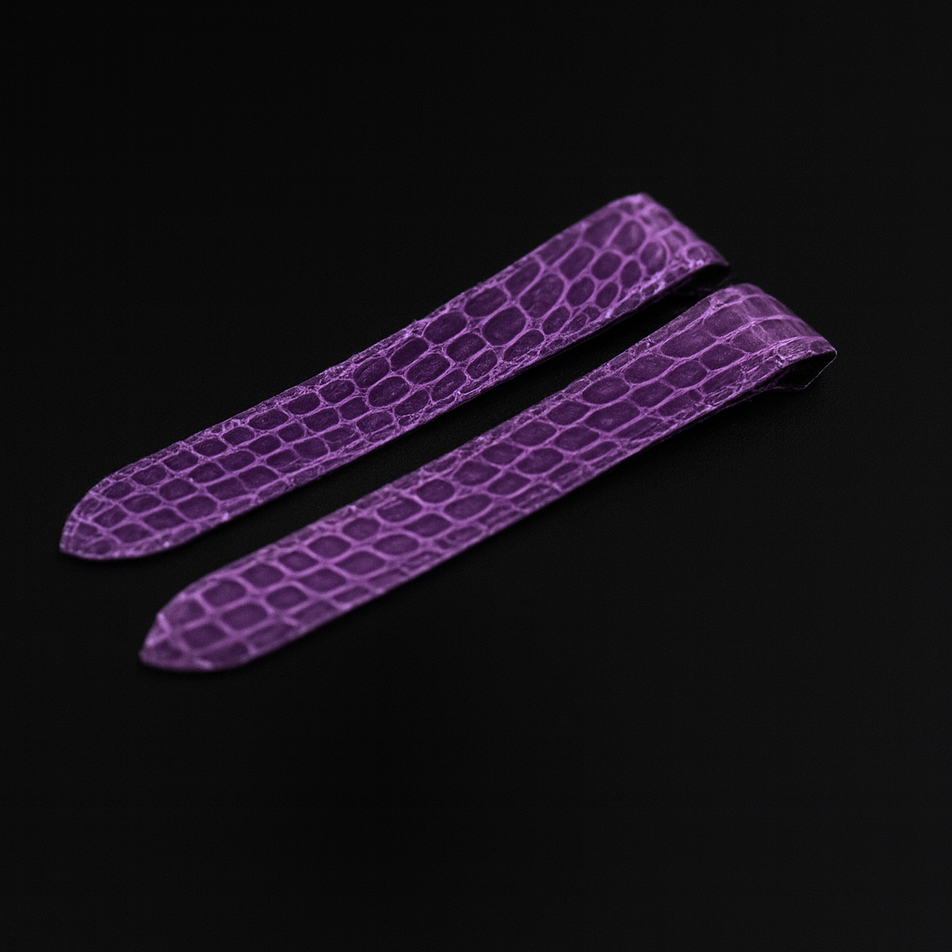 PURPLE CROCODILE LEATHER STRAP